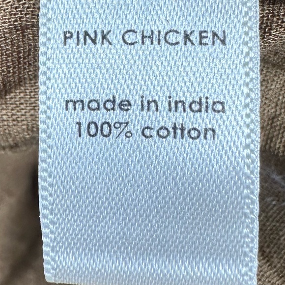 Pink Chicken Womens Michelle Dress - Dark Olive W/ Embroidery Size Medium - Picture 6 of 6